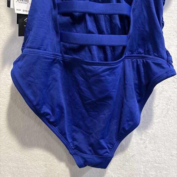 La Blanca Island Convertible Strap Mio Swimsuit Royal Cobalt Blue Size 12 NWT - Picture 7 of 10